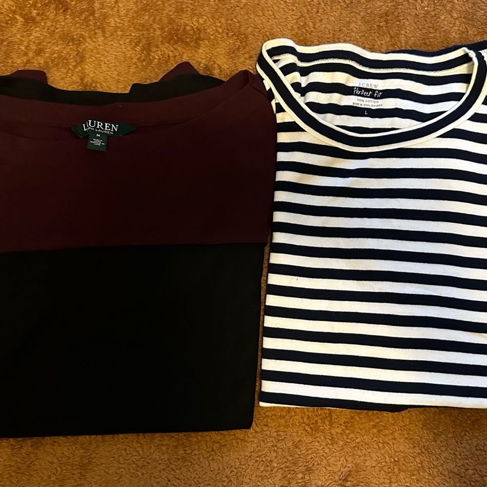 Condition: New or Excellent Used | Size: LRL (Medium - runs big), Jcrew (Large)